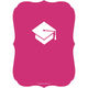 Pink and Orange Hats Off Graduation Invitations Image 2 of 5